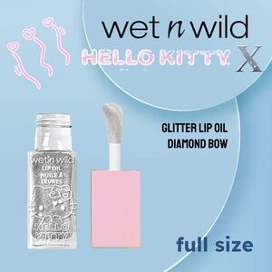 ⚡️🆕📦*BNIB* WET N WILD x HELLO KITTY | FULL | Glitter Lip oil diamond bow